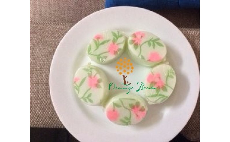 Goats milk soaps with floral designs 