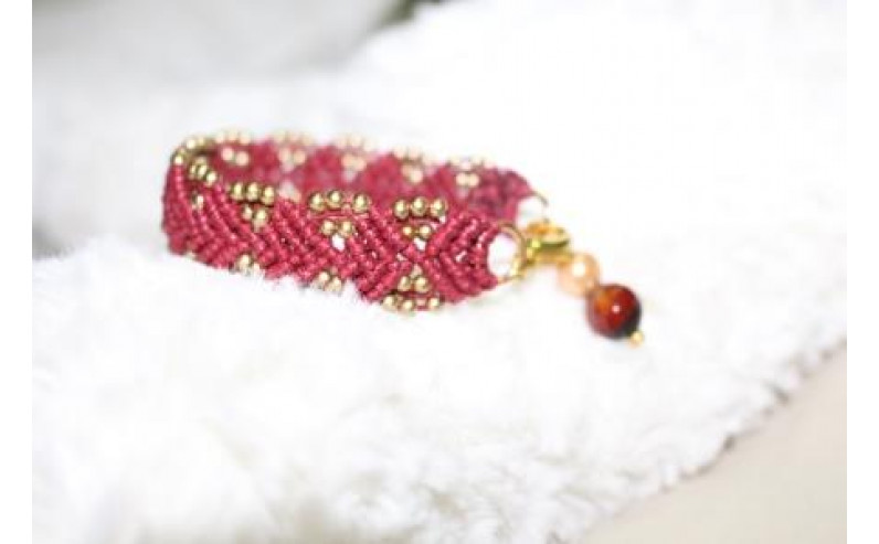 Handmade Cotton Yarn macramé Bracelet & Earring