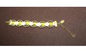 Glisten Yellow & Lemon Twist Beaded Macrame Bracelet