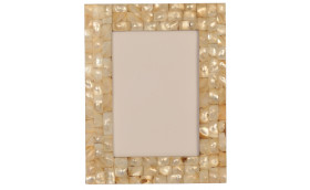 Photo frame- Hand painted and hand carved Mother of pearl