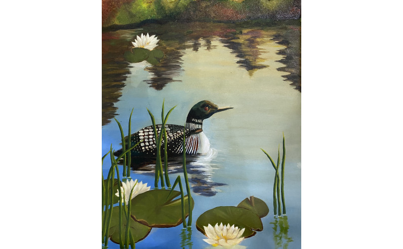 Duck oil painting 